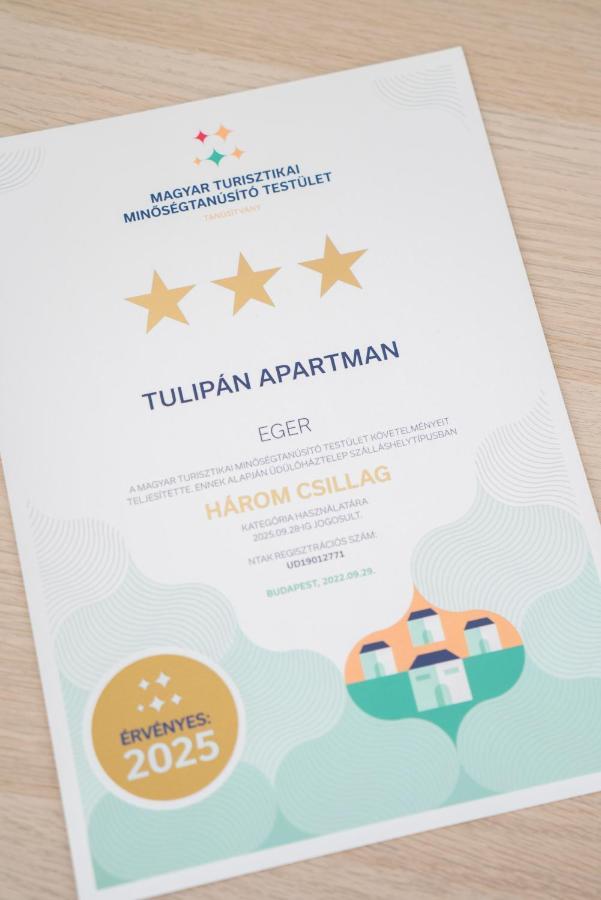 Tulipan Apartman Έγκερ Εξωτερικό φωτογραφία